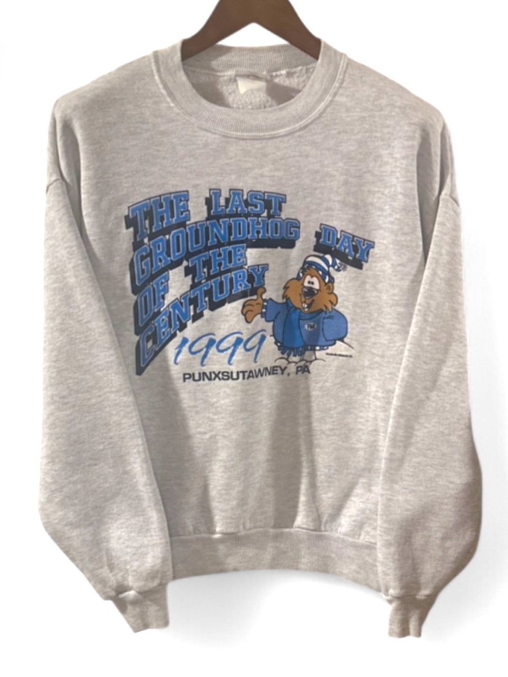 VTG 1999 Groundhog Day Crewneck Sweatshirt Size Men’s Large